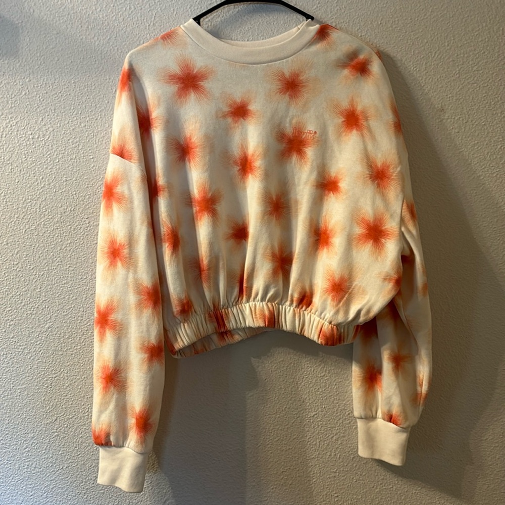 Levis floral crop sweatshirt size small